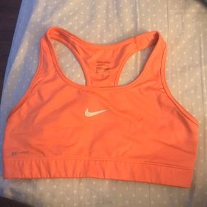 Orange Nike Sports Bra